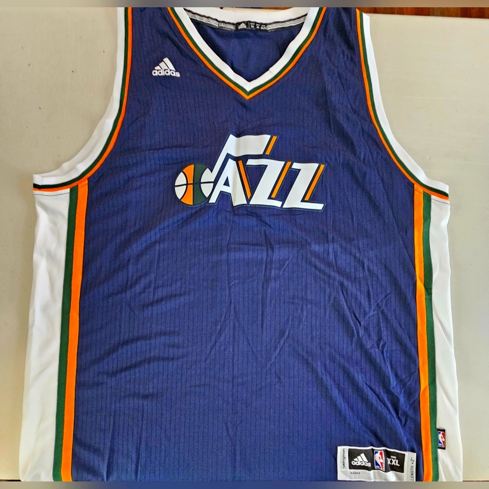 OFFICIAL NBA XXL ADIDAS BLANK UTAH JAZZ JERSEY NEVER WORN